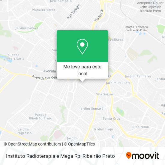 Instituto Radioterapia e Mega Rp mapa