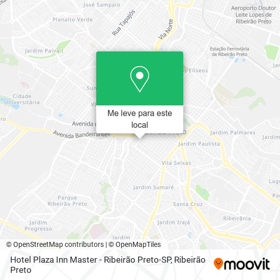 Hotel Plaza Inn Master - Ribeirão Preto-SP mapa