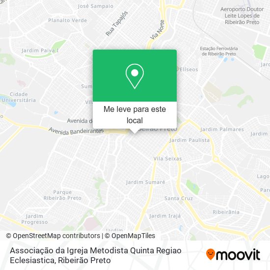 Associação da Igreja Metodista Quinta Regiao Eclesiastica mapa