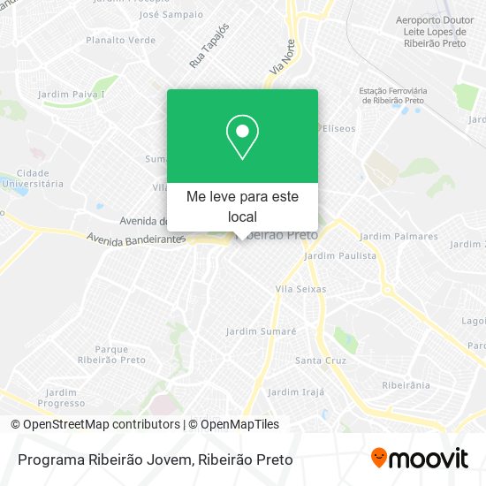 Programa Ribeirão Jovem mapa