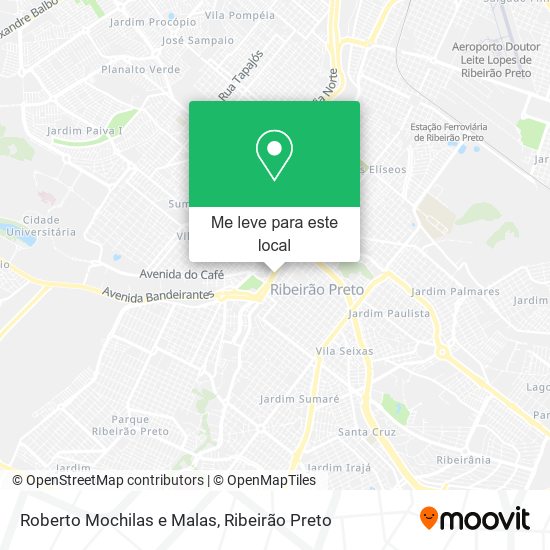 Roberto Mochilas e Malas mapa