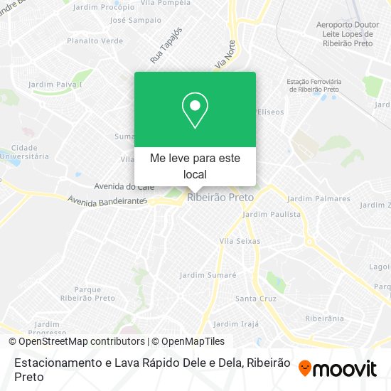 Estacionamento e Lava Rápido Dele e Dela mapa