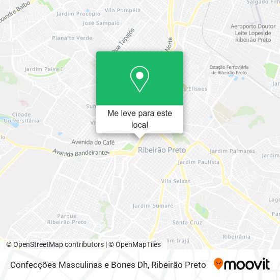 Confecções Masculinas e Bones Dh mapa