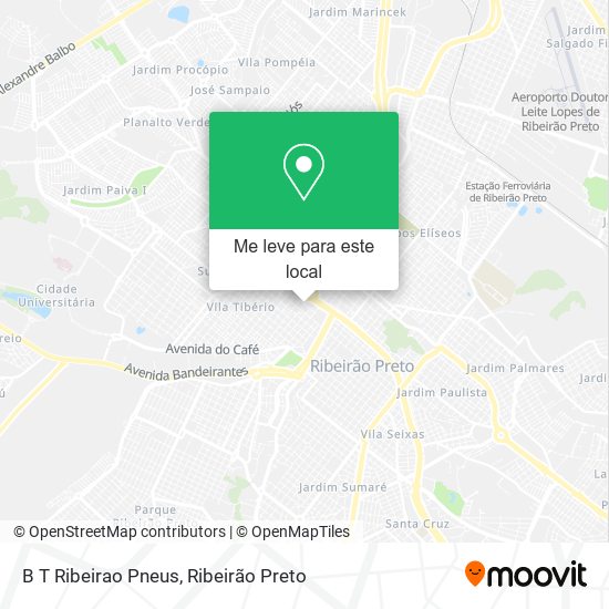 B T Ribeirao Pneus mapa