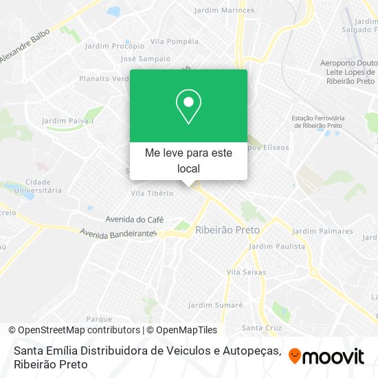 Santa Emília Distribuidora de Veiculos e Autopeças mapa