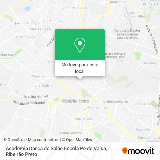Academia Dança de Salão Escola Pé de Valsa mapa
