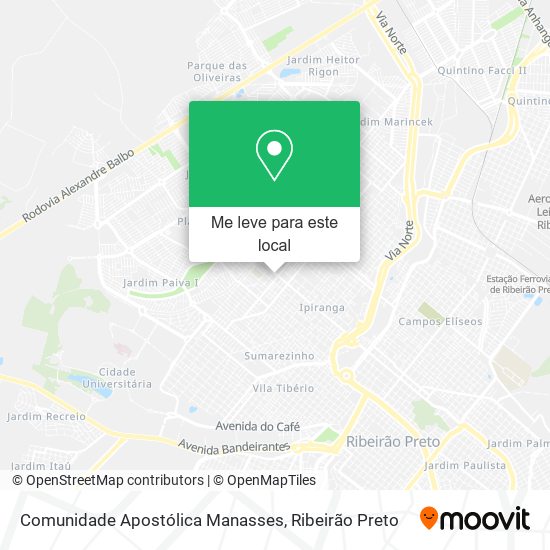 Comunidade Apostólica Manasses mapa