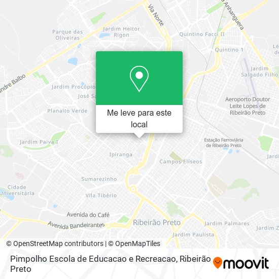 Pimpolho Escola de Educacao e Recreacao mapa