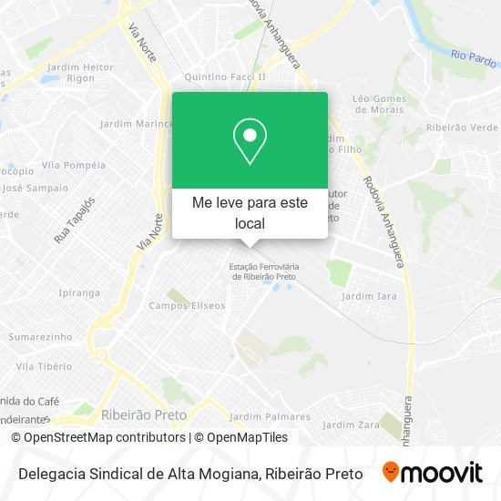 Delegacia Sindical de Alta Mogiana mapa