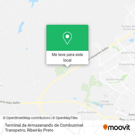 Terminal de Armazenando de Combustível Transpetro mapa