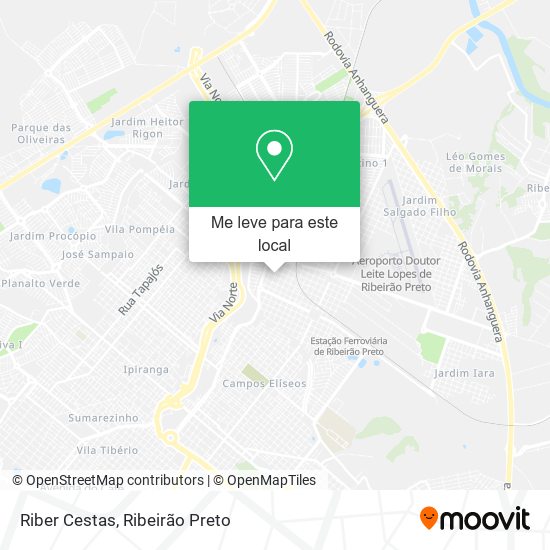 Riber Cestas mapa