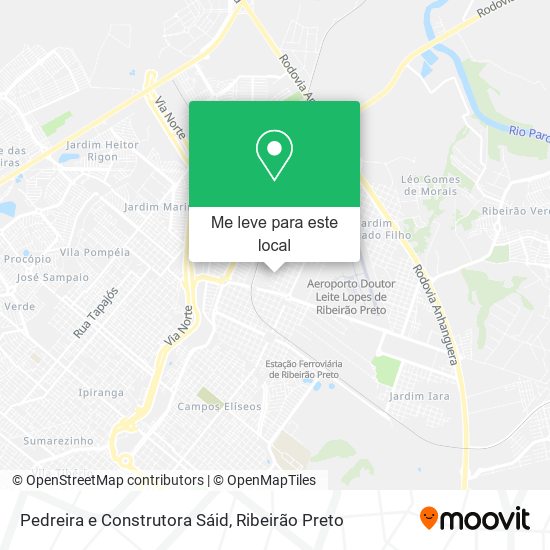 Pedreira e Construtora Sáid mapa