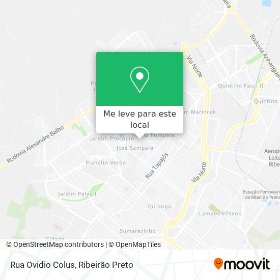 Rua Ovidio Colus mapa