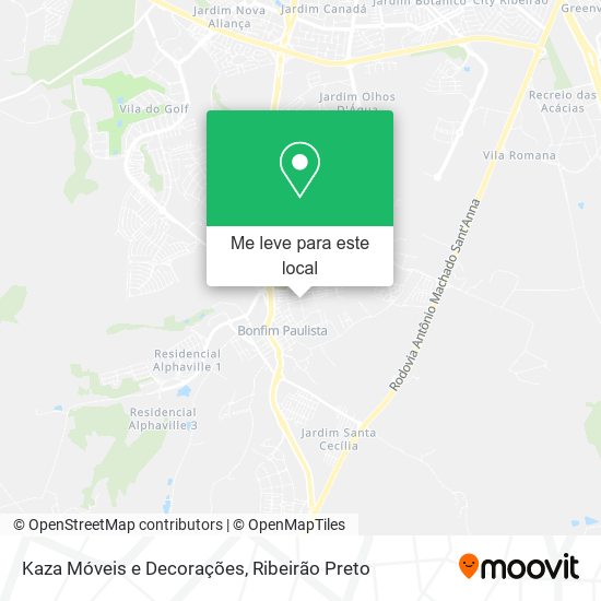 Kaza Móveis e Decorações mapa