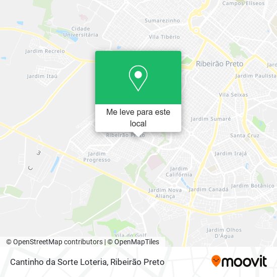 Cantinho da Sorte Loteria mapa