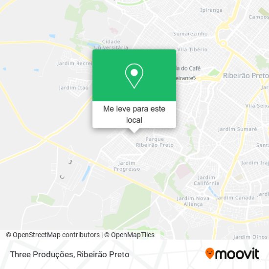 Three Produções mapa