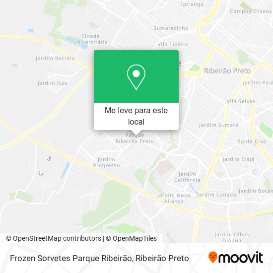 Frozen Sorvetes Parque Ribeirão mapa