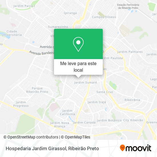 Hospedaria Jardim Girassol mapa