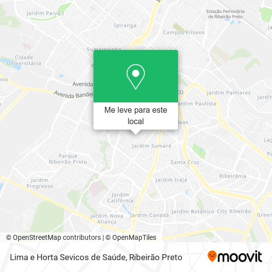 Lima e Horta Sevicos de Saúde mapa