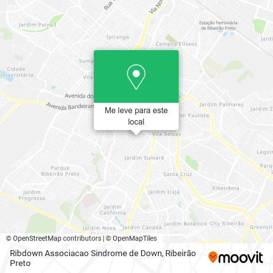Ribdown Associacao Sindrome de Down mapa