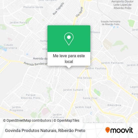 Govinda Produtos Naturais mapa