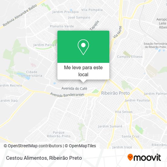Cestou Alimentos mapa