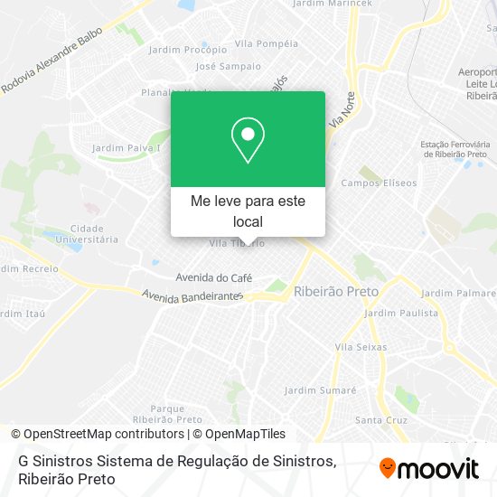 G Sinistros Sistema de Regulação de Sinistros mapa