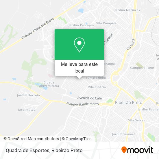 Quadra de Esportes mapa