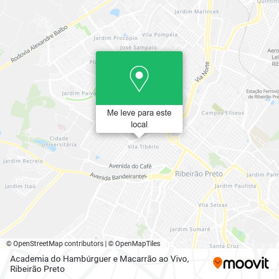 Academia do Hambúrguer e Macarrão ao Vivo mapa