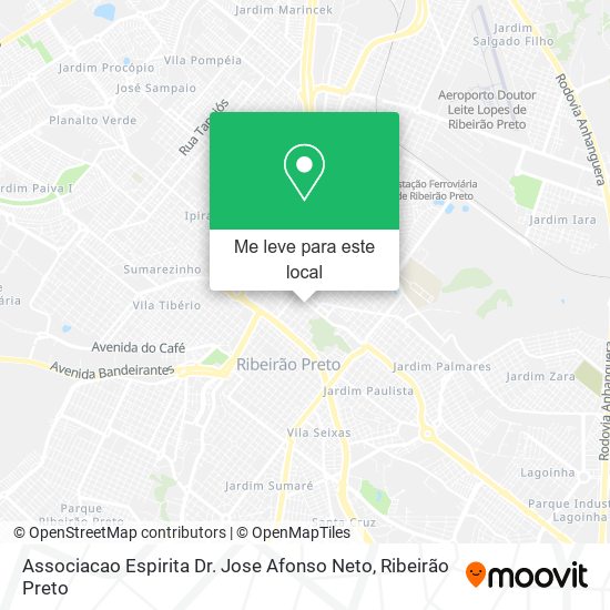 Associacao Espirita Dr. Jose Afonso Neto mapa