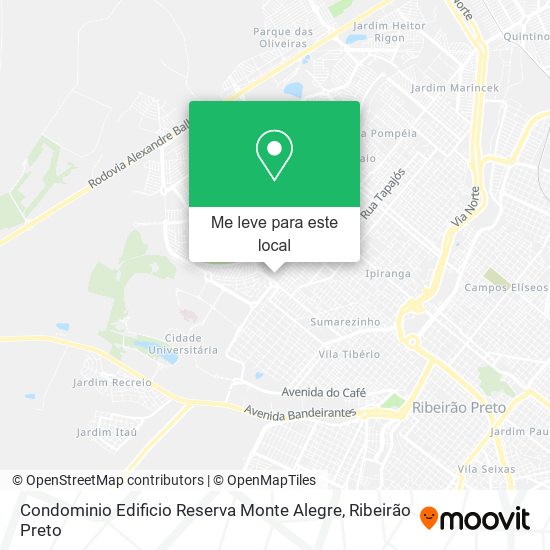 Condominio Edificio Reserva Monte Alegre mapa