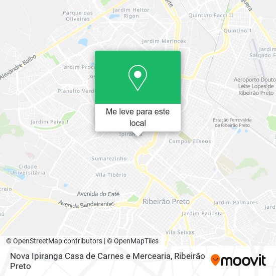 Nova Ipiranga Casa de Carnes e Mercearia mapa