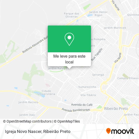 Igreja Novo Nascer mapa