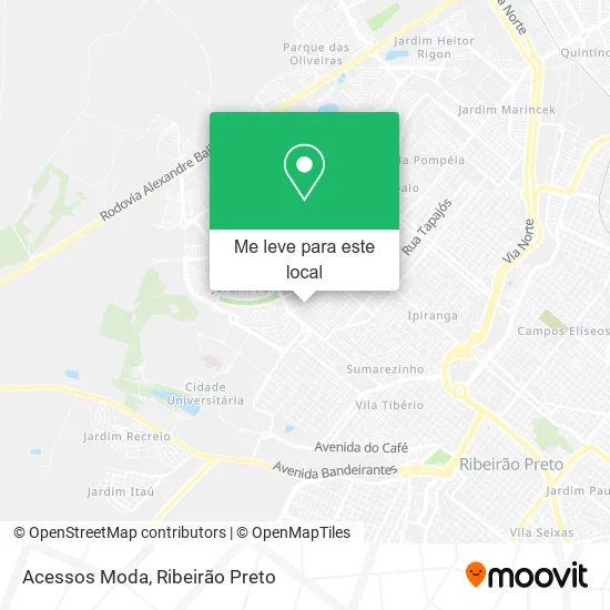 Acessos Moda mapa