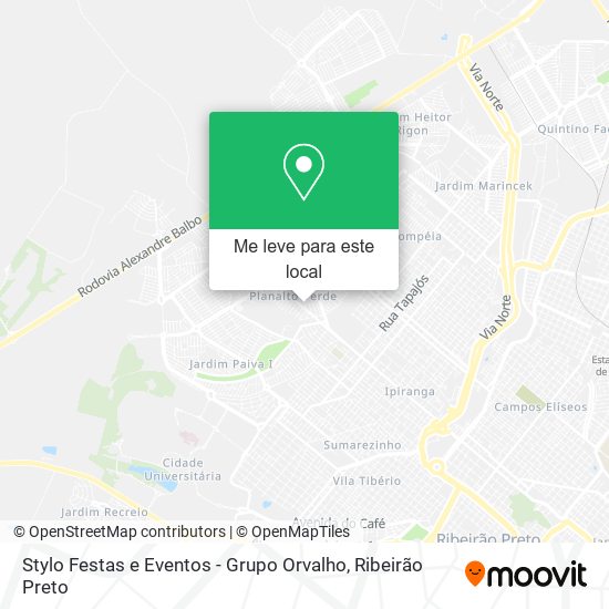 Stylo Festas e Eventos - Grupo Orvalho mapa