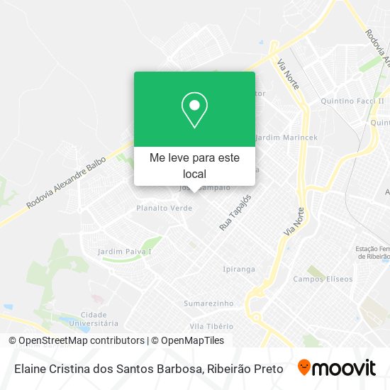 Elaine Cristina dos Santos Barbosa mapa