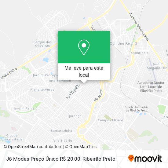 Jô Modas Preço Único R$ 20,00 mapa