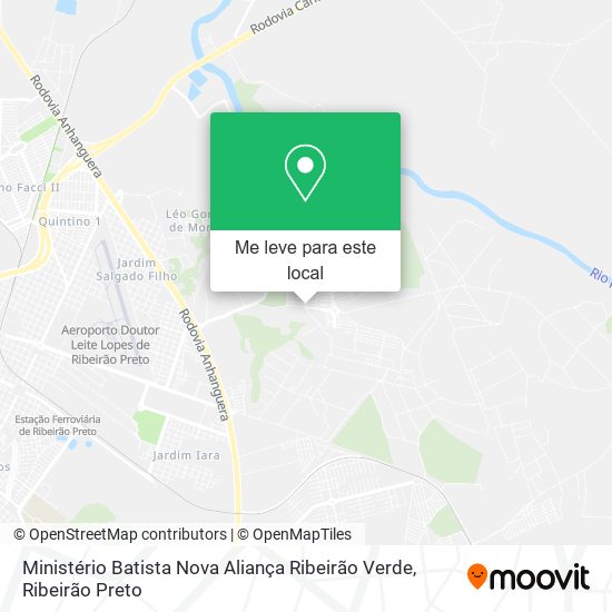 Ministério Batista Nova Aliança Ribeirão Verde mapa