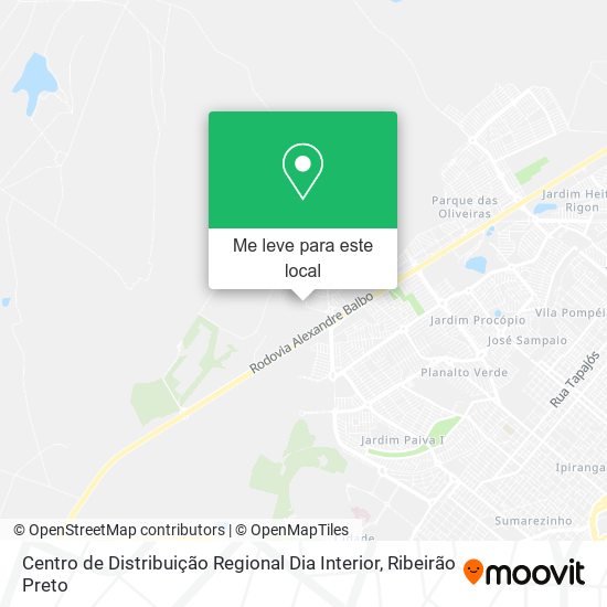 Centro de Distribuição Regional Dia Interior mapa