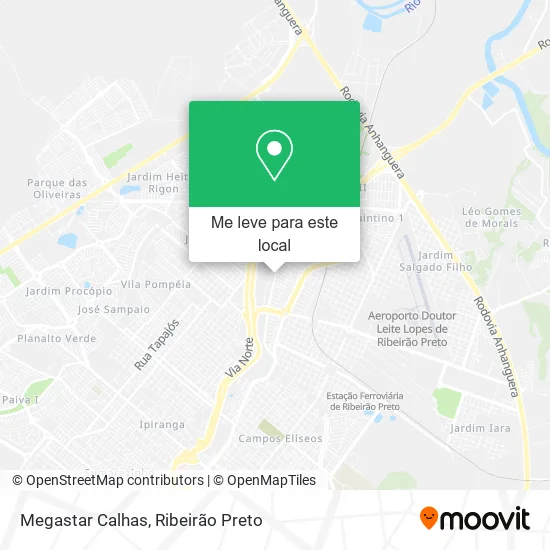 Megastar Calhas mapa