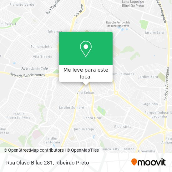 Rua Olavo Bilac 281 mapa