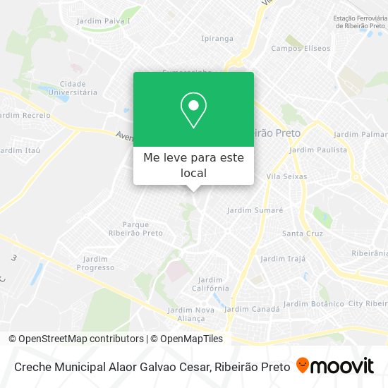 Creche Municipal Alaor Galvao Cesar mapa