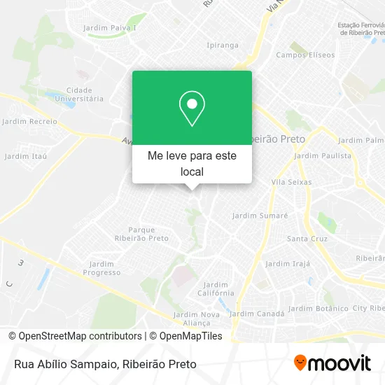 Rua Abílio Sampaio mapa