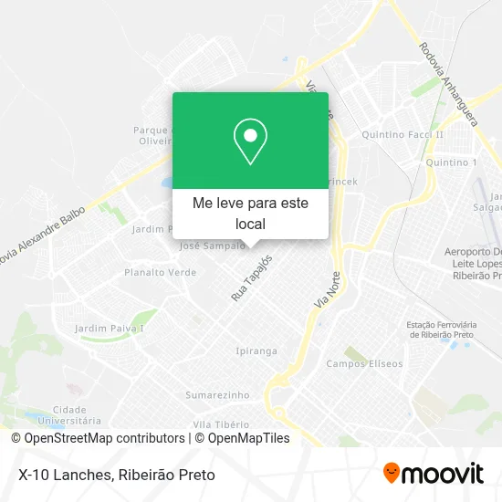 X-10 Lanches mapa