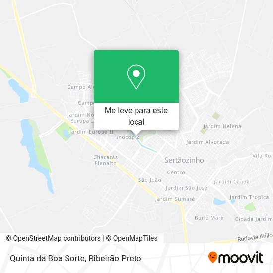Quinta da Boa Sorte mapa