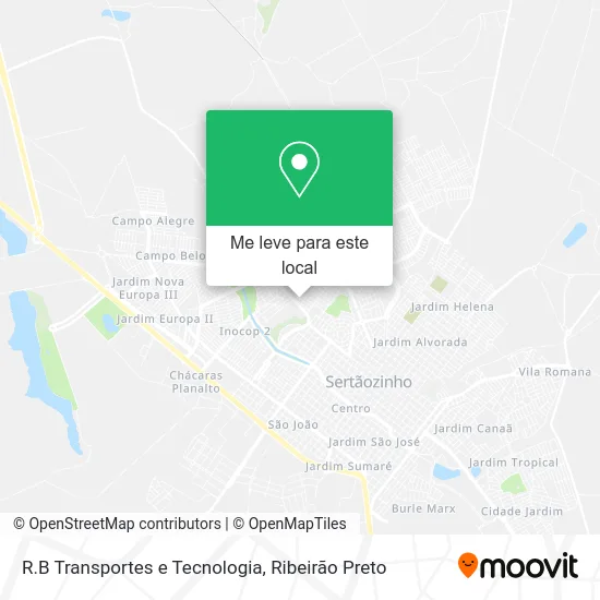 R.B Transportes e Tecnologia mapa