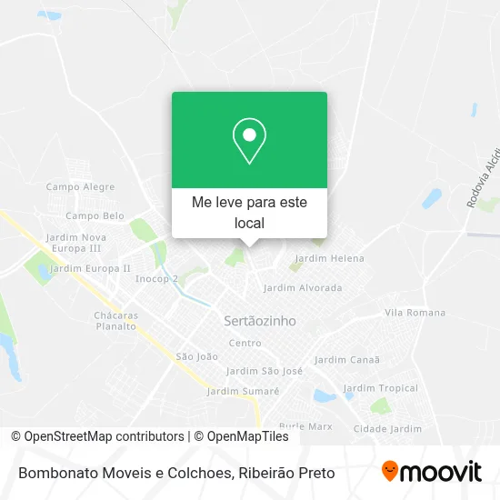 Bombonato Moveis e Colchoes mapa