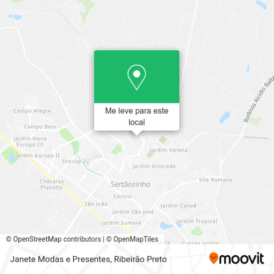 Janete Modas e Presentes mapa