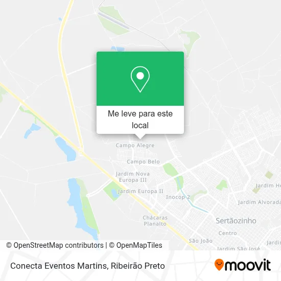 Conecta Eventos Martins mapa