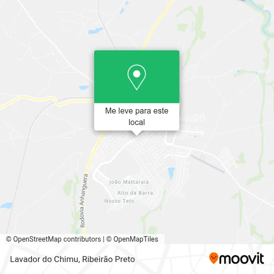 Lavador do Chimu mapa